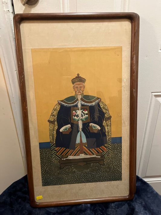 Framed Portrait of Historical Figure