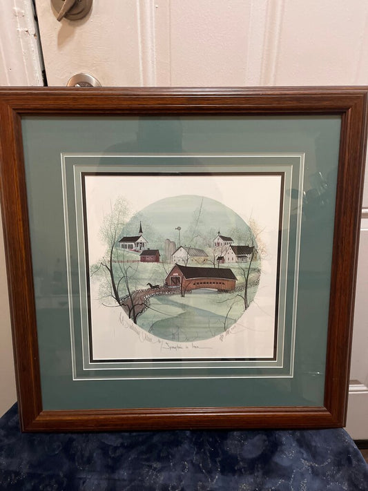 Framed Watercolor Landscape Art