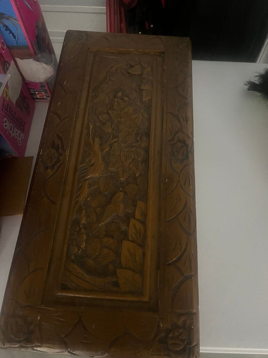 Vintage Hand-Carved Decorative Box