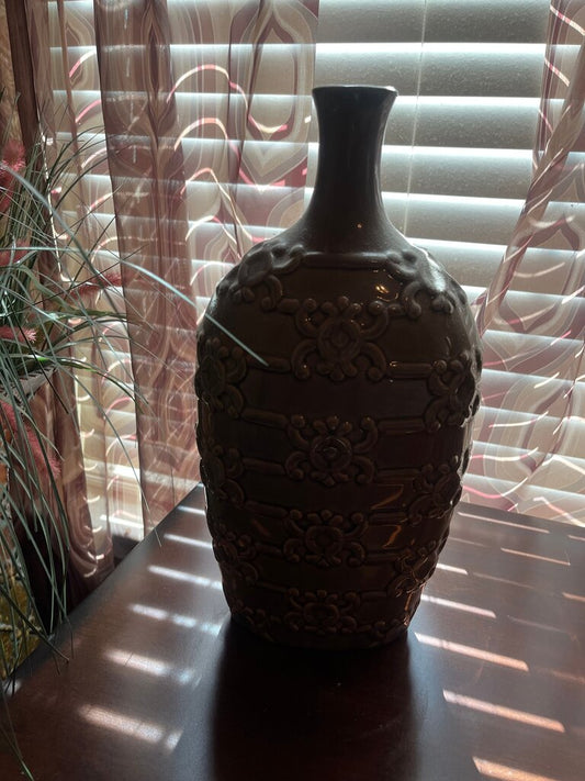 Decorative Brown Ceramic Vase