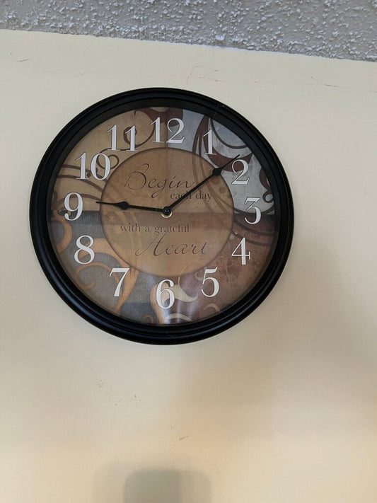 Decorative Wall Clock with Inspirational Quote