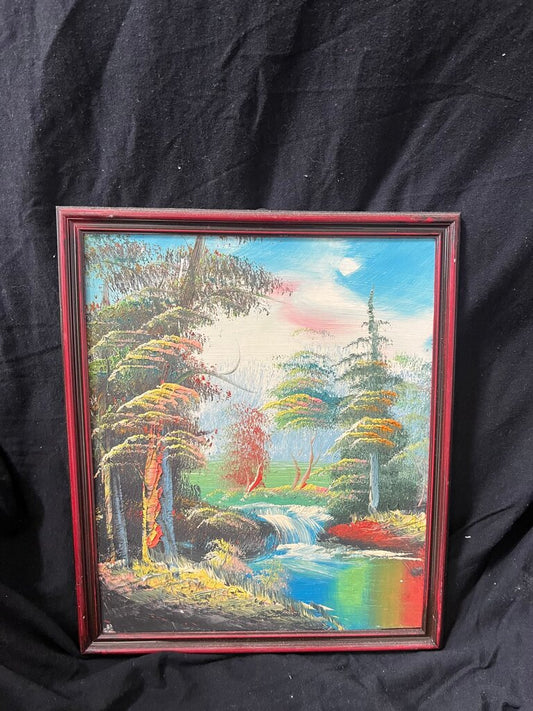 Framed Landscape Oil Painting