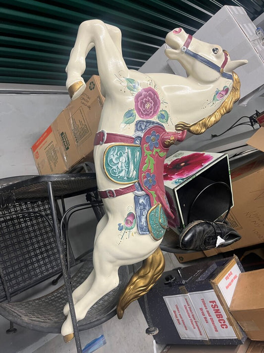 Vintage Floral Carousel Horse