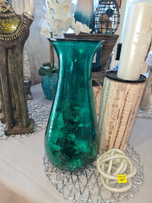 Teal Decorative Vase