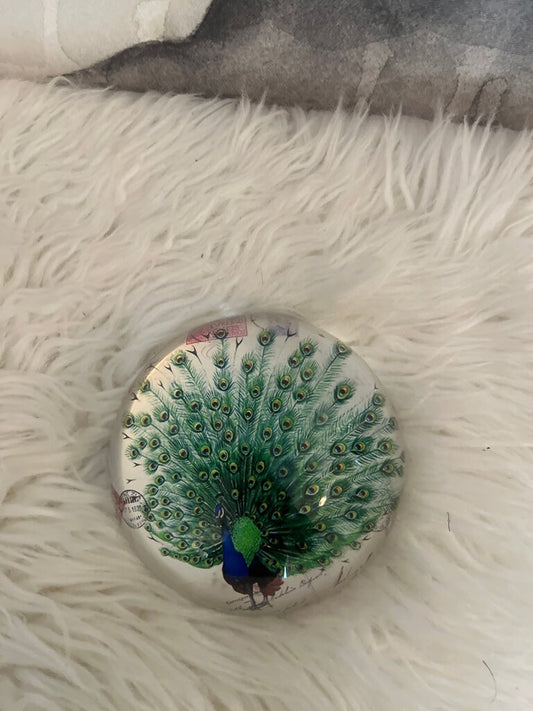 Decorative Peacock Glass Ball