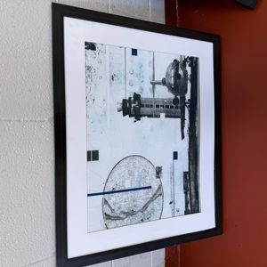 Abstract Mixed Media Artwork with Celestial Map Elements