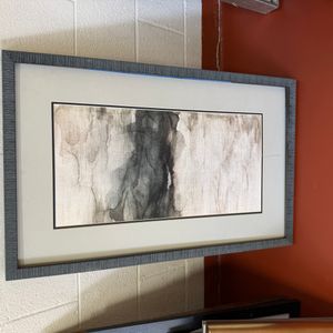 Abstract Watercolor on Canvas Framed Art