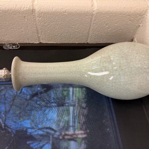 Antique Chinese Crackle Glaze Vase Lamp Base