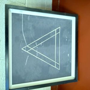 Framed Geometric Triangle Drawing