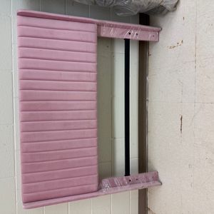 Harper & Bright Designs Pink Channel-Tufted Wood Frame Headboard