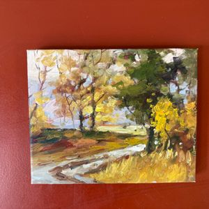 Impressionistic Autumn Landscape Oil Painting