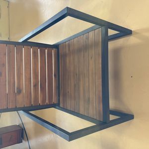 Modern Industrial Style Wood and Metal Coffee Table