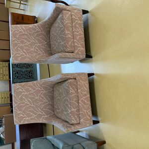 Pair of CR Laine Holly Swivel Glider Chairs