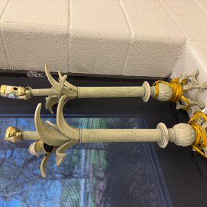 Pair of Vintage Fluted Column Lamp Bases