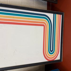 Retro Rainbow Stripes Art Print